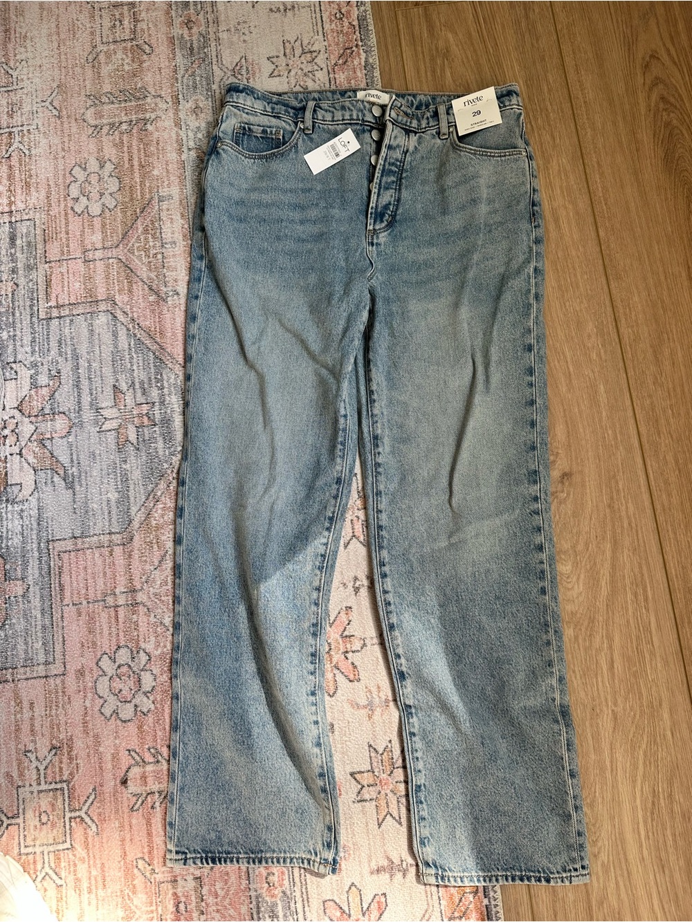LOFT Light Wash Straight-Leg Jeans